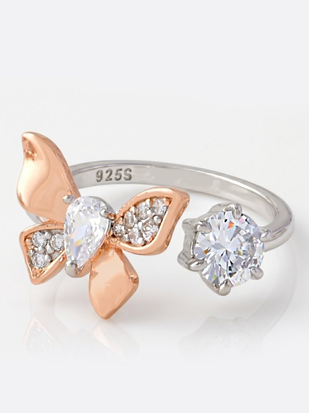 Butterfly Ring, 925 Sterling Silver Charmed Aroma Wanderlust Ring Collection